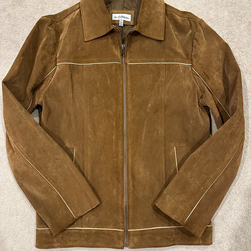 Le Chateau Men's Tan Suede Jacket
